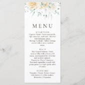 Eenvoudige Waterverf Eucalyptus Witte Rozen Bruilo Menu (Voorkant)