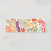 Eenvoudige waterverf floral mini-roebelkaart mini visitekaartje (Achterkant)