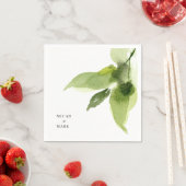 Eenvoudige Waterverf Foliage bruiloft servetten (Insitu)