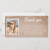 Eenvoudige Waterverf Foto Verjaardag Bedankkaart (Voorkant)