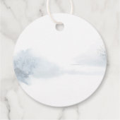 Eenvoudige Waterverf Fox Winter Scene Dank u Bedankjes Labels (Achterkant)