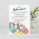 Eenvoudige Waterverf gezinshereniging Kaart (Staand voorkant)