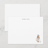 Eenvoudige Waterverf golftas gepersonaliseerd Bedankkaart (Voorkant / Achterkant)