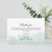 Eenvoudige Waterverf Green Wash begrafenis Bedankkaart (Staand voorkant)