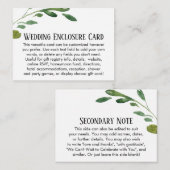 Eenvoudige Waterverf Greenery DIY Custom Wedding Informatiekaartje (Voorkant / Achterkant)