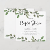 Eenvoudige Waterverf Greenery | Kogelschoen Kaart (Voorkant / Achterkant)