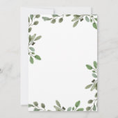 Eenvoudige Waterverf Greenery | Post Wedding Brunc Kaart (Achterkant)