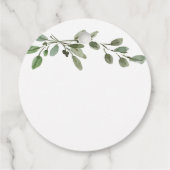 Eenvoudige Waterverf Groen | Bedankt Baby Shower Bedankjes Labels (Achterkant)