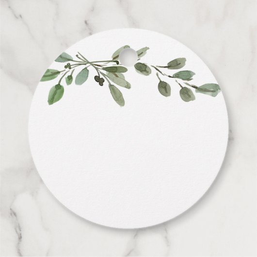 Eenvoudige Waterverf Groen | Bedankt Baby Shower Bedankjes Labels (Achterkant)