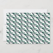 Eenvoudige Waterverf groen bruiloft foto kalender Save The Date (Achterkant)