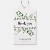 Eenvoudige Waterverf groen en script Cadeaulabel (Voorkant)