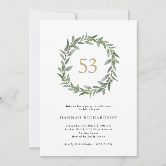 Eenvoudige Waterverf groen | Willekeurig verjaarda Kaart (Voorkant)