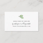 Eenvoudige waterverf groene bruiloft RSVP online Informatiekaartje (Voorkant)