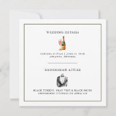 Eenvoudige Waterverf Groomsman Kaart (Achterkant)