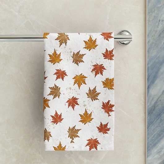 Eenvoudige Waterverf Herfst herfst bladeren minima Handdoek