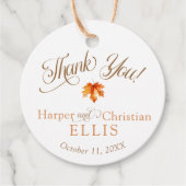 Eenvoudige Waterverf Herfst Leaf Rustieke Herfst b Bedankjes Labels (Voorkant)