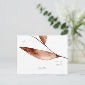 Eenvoudige Waterverf Herfst Opslaan onze datum ops Aankondigingskaart (Staand voorkant)