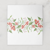 Eenvoudige Waterverf Holly Berry Foliage | Vakanti Plaatskaartje (Buitenkant ongevouwen)