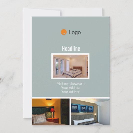 Eenvoudige Waterverf in bedrijf Kaart (Voorkant)