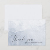 Eenvoudige Waterverf in puin Bedankkaart (Voorkant / Achterkant)