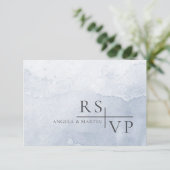 Eenvoudige Waterverf in puin RSVP Kaartje (Staand voorkant)