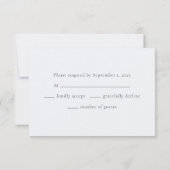 Eenvoudige Waterverf in puin RSVP Kaartje (Achterkant)