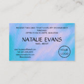 Eenvoudige waterverf-kalligrafie aangepaste kortin kortingskaartje (Achterkant)