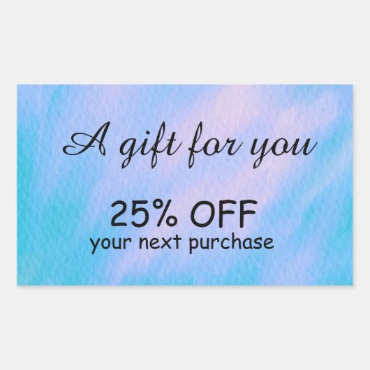 Eenvoudige waterverf kalligrafie aangepaste Sticke Rechthoekige Sticker (Voorkant)