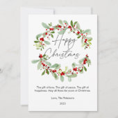 Eenvoudige Waterverf Kerst Beren Plat Design Feestdagenkaart (Voorkant)