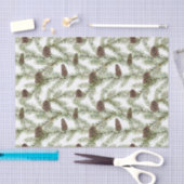 Eenvoudige Waterverf kerst in de winter met fir-kl Tissuepapier (Craft)