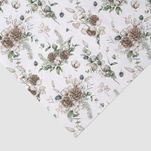 Eenvoudige Waterverf kerst in Farmhouse Greenery Tissuepapier (Detail)