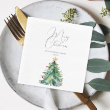 Eenvoudige Waterverf Kerstboom Vrolijk Kerstfeest