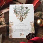 Eenvoudige Waterverf kerstcadeau verpakken partij Kaart