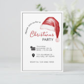 Eenvoudige Waterverf Kerstfeest Uitnodiging (Staand voorkant)