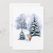 Eenvoudige Waterverf kerstfeestdag Aankondiging (Voorkant / Achterkant)