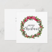 Eenvoudige Waterverf kerstkaart Geen foto (Voorkant / Achterkant)