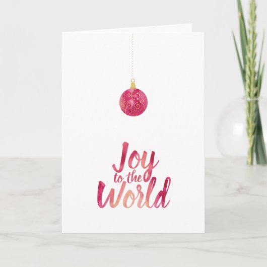 Eenvoudige Waterverf kerstmis, feestelijke visitek Feestdagen Kaart (Voorkant)