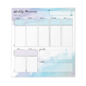 Eenvoudige Waterverf Kleine Wekelijkse Planner Not Notitieblok (Voorkant)