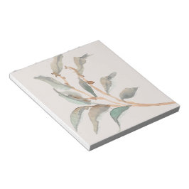 Eenvoudige waterverf laat Modern groen en roze Notitieblok