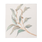 Eenvoudige waterverf laat Modern groen en roze Notitieblok (Voorkant)