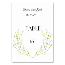 Eenvoudige Waterverf Laurel Wreath Kaart