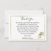 Eenvoudige Waterverf Leaf Viering van het Leven Bedankkaart (Voorkant)