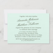 Eenvoudige waterverf lente verlaat bruiloft uitnod kaart (Achterkant)