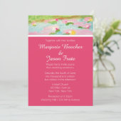 Eenvoudige Waterverf Lillies Wedding Invitation Pi Kaart (Staand voorkant)