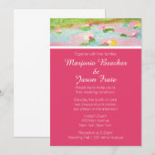 Eenvoudige Waterverf Lillies Wedding Invitation Pi Kaart (Voorkant / Achterkant)