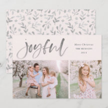 Eenvoudige Waterverf Manuscript Joyful Kerstfoto