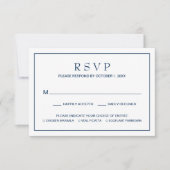 Eenvoudige Waterverf-marinevlek RSVP Kaartje (Voorkant)