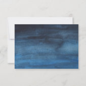 Eenvoudige Waterverf-marinevlek RSVP Kaartje (Achterkant)