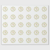 Eenvoudige Waterverf met Baby shower naam Cadeaupapier (Vlak)