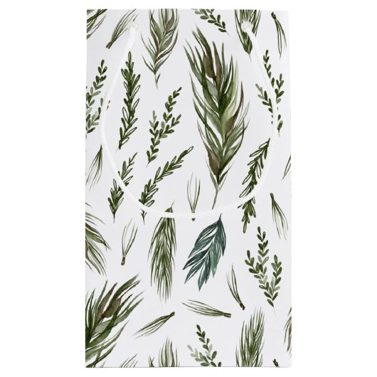 Eenvoudige Waterverf met boschemicaliën kerst Klein Cadeauzakje (Achterkant)